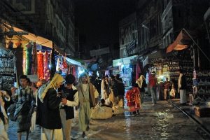 The souk of the Old City of Sanaa during another power break...