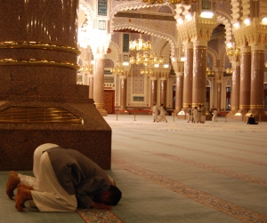 Praying at the mosque....